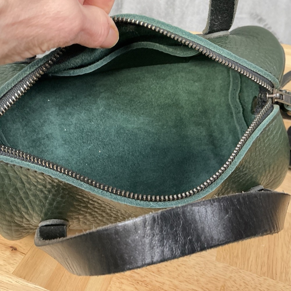 Go Forth Goods Mini Jane Crossbody Bag Forest Green & Black Strap/Trim Purse - Picture 15 of 15